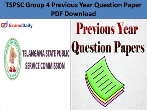 Tspsc Group 4 Previous Year Question Paper Pdf Download Get Telangana