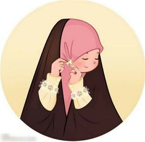 Cute Hijab Cartoon Wallpaper
