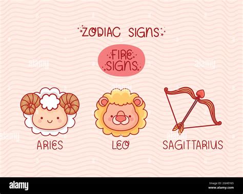 Fire Zodiac Signs Stock Vector Image And Art Alamy