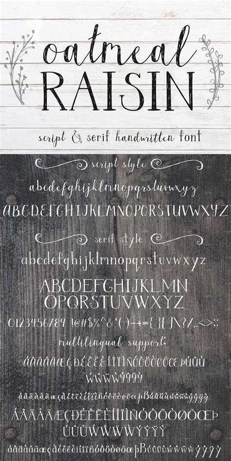 Script Font Serif Font Handwritten Rustic Whimsical Cursive Font