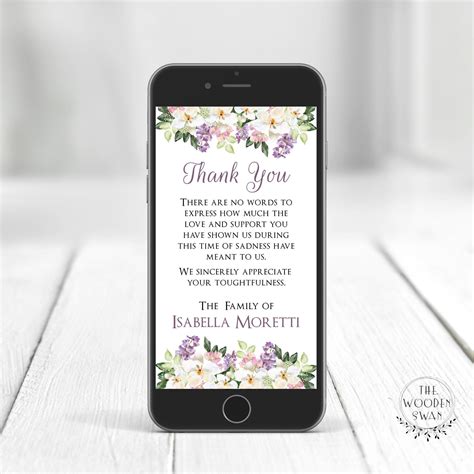 Electronic Thank You Card Template Digital Ecard Digital Etsy