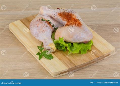 Raw Chicken Leg Stock Image Image Of Background Closeup 51118715