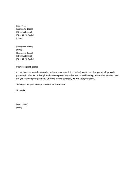 Billing Letter Requesting Payment Scrumps