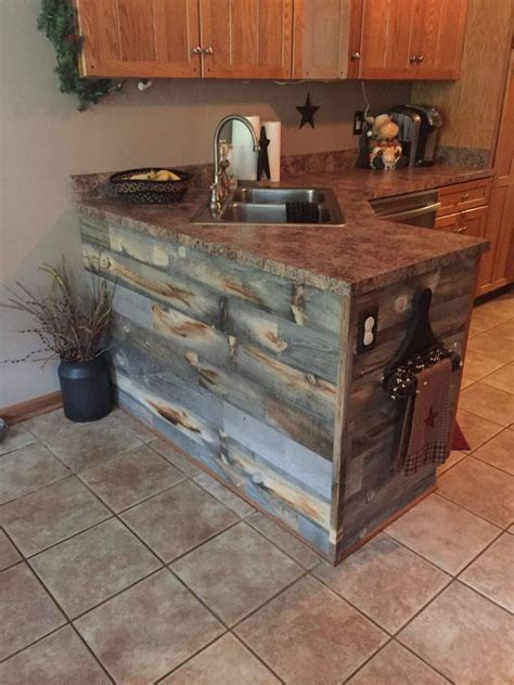 The only rustic bar ideas that will inspire you and help you transform your kitchen countertop. Rustic kitchen island with Stikwood Reclaimed Wood ...