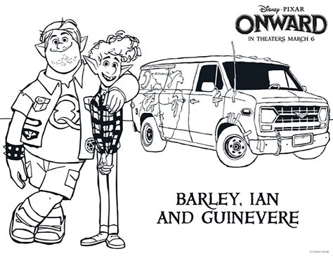 Dibujos para colorear de Onward (Unidos) de Pixar