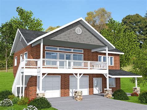 You may choose to have an art studio, hobby room or office above your garage, giving privacy and silence when you need. Garage Apartment Plan, 012G-0133 | Carriage house plans ...