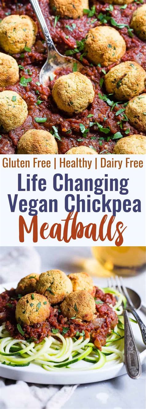 Gluten Free Vegan Chickpea Meatballs With Tomato Sauce Food Faith Fitness
