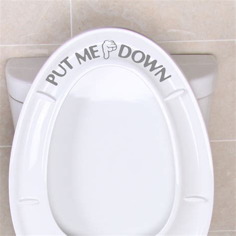 Gesture Hand Decal Funny Bathroom Toilet Seat Wall Sticker Sign For Put
