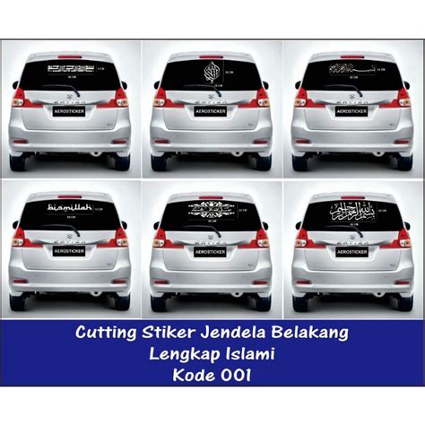 Jual Cutting Stickerstiker Jendela Belakang Mobil Universal Kode 001