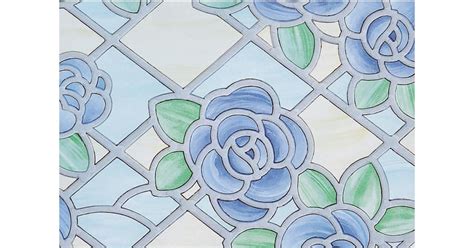 Fablon Blue Floral Window Film Set Of 2 Self Adhesive Decoration Price