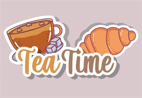 Premium Vector Tea Time Sketch Flat