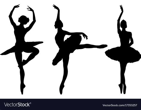 Silhouettes Of Ballerinas Royalty Free Vector Image