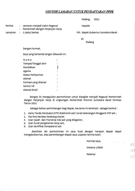Contoh Surat Lamaran Kerja Satpol Pp Dki Jakarta - Surat Lamaran Kerja