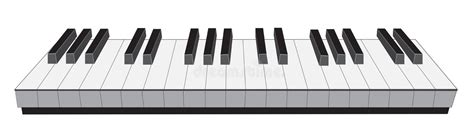 Klaviatur ausklappbare klaviertastatur mit 88 tasten von a bis c. Klaviertastatur vektor abbildung. Illustration von glatt ...