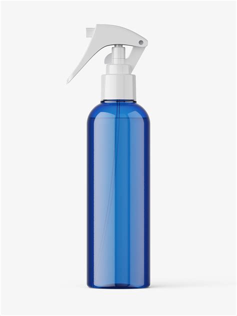 Blue Trigger Spray Bottle Mockup Smarty Mockups
