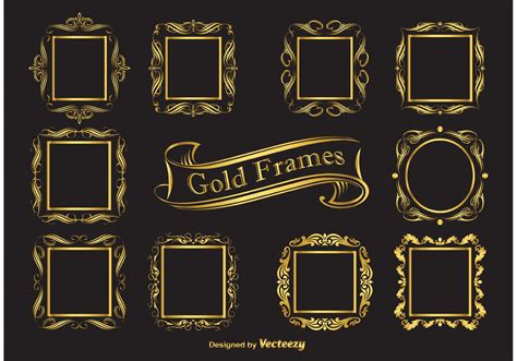 Elegant Gold Vector Frames 82897 Vector Art At Vecteezy