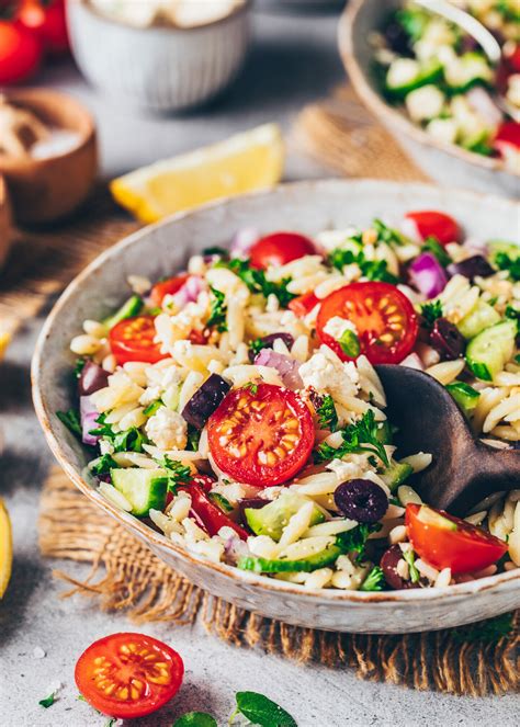 Griechischer Orzo Salat Veganer Nudelsalat Bianca Zapatka Rezepte