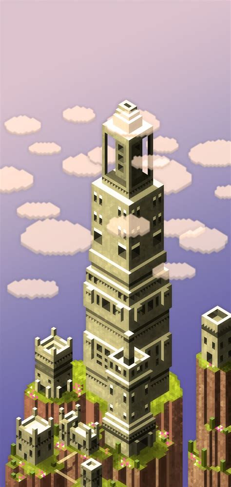 Made In Hexels Isometric Art Tower Of Babel Pixel Art