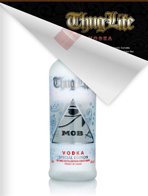 Thug Life Vodka Bottle Drinks Drinking Beverages Drink Beverage