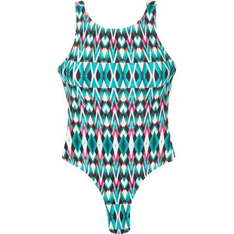 Lygia And Nanny Round Neck Print Swimsuit 435 Brl Liked On Polyvore