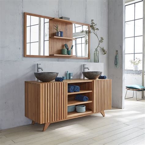 Meuble de salle de bain: Meuble de salle de bain en bois de teck 160 | Bois Dessus ...