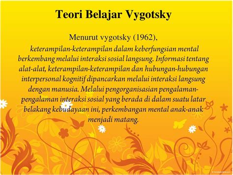 Teori Perkembangan Kognitif Vygotsky Ppt Perkembangan Kognitif Dan