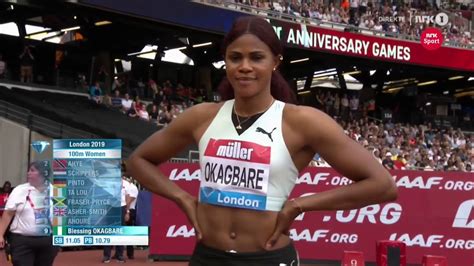 Womens 100m Diamond League London 2019 Youtube