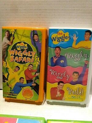 The Wiggles Vhs Lot Tapes Wiggly Safari Wiggly Wiggly World Toot My XXX Hot Girl