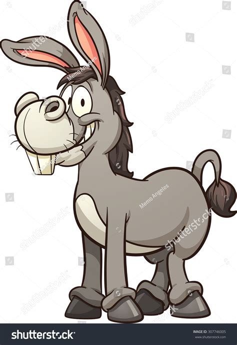 Cartoon Donkey Vector Clip Art Illustration Stock Vector Royalty Free