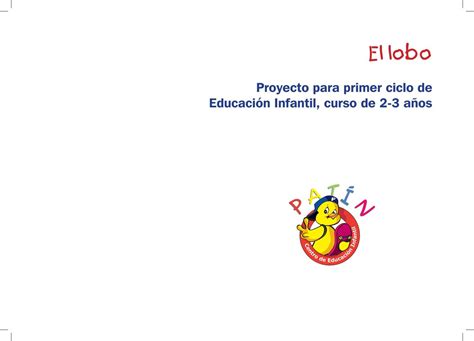 El Lobo Proyecto Para Primer Ciclo De Educaci N Infantil Curso De