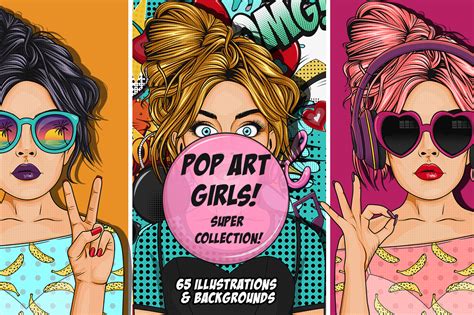 Comic Style Pop Art Girls Grafika Przez Dapper Dudell · Creative Fabrica