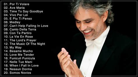 Andrea Bocelli Greatest Hits Full Album Live Best Songs Of Andrea