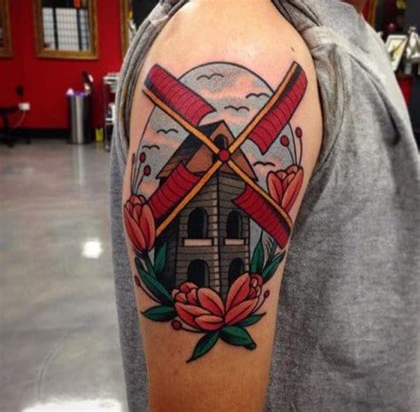 25 Enduring Windmill Tattoos • Tattoodo