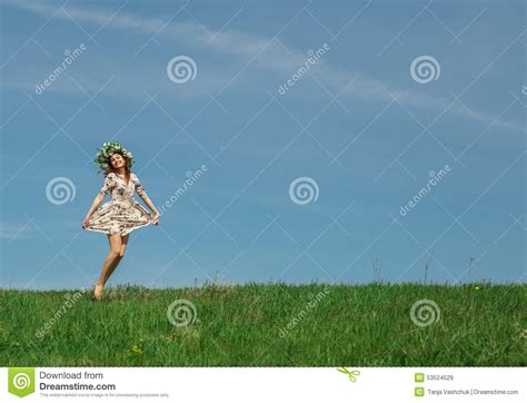Girl Enjoying Nature Stock Image Image Of Nature Happiness 53524529
