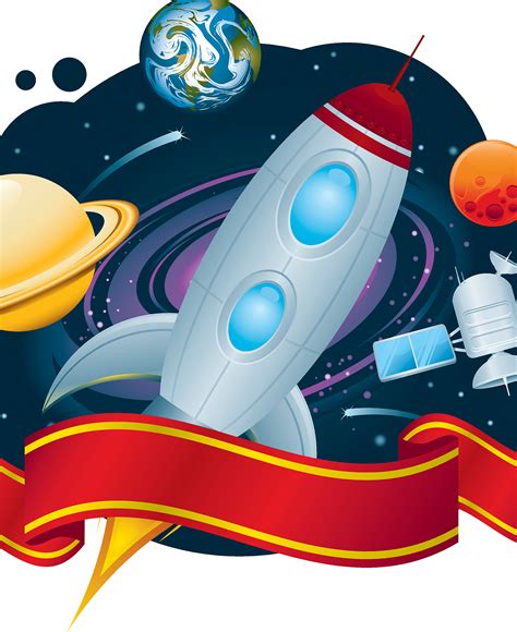 Outer Space Clipart Set 23 Png Images Planets Rocket Ufos Stars
