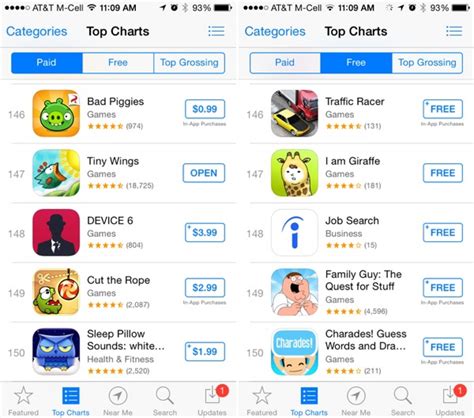 Application will have basically 1 controller mobileappscontroller, and 1 model mobileapp. iOS App Store Top Charts Now Display 150 Results, Down ...