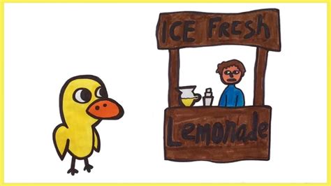 how to draw the duck song duck and lemonade stand 🍋 ️ youtube