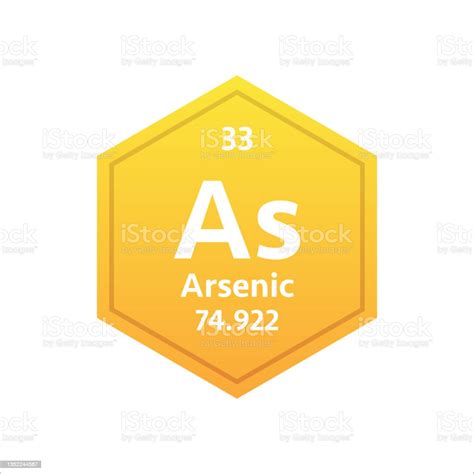 Ilustración De Símbolo De Arsénico Elemento Químico De La Tabla