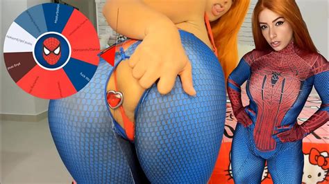 Mary Jane From Spider Man Cosplay Feat The Wheel Of Sex Game Blowjob Big Tits Bouncng And