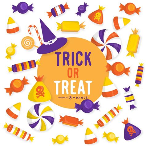 Halloween Trick Or Treat Design Vector Download