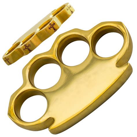 Real Brass Knuckles Heavy Duty Crosses Red