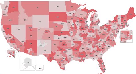 Phone Area Codes In The United States Maps On The Web