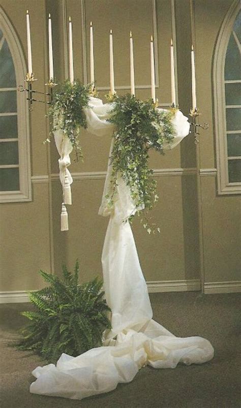 Beautiful use of fabric on candleabra, Tulle wedding decorations