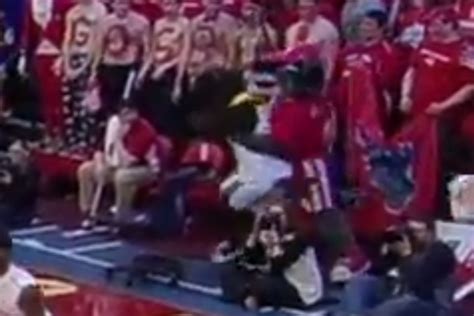 Albany And Stony Brook Mascots Fight During America East Championship