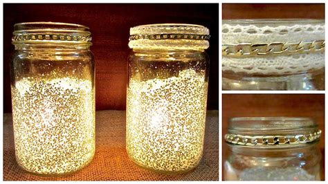 How To Make Glitter Candle Holders Diy Christmas