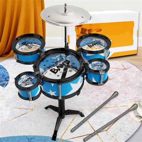 Drum Set Toy For Kids Kids Jazz Drum Kit With 5 Drums Cymbal 2