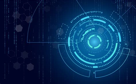 Blue Technology Circle And Computer Science Abstract Background With