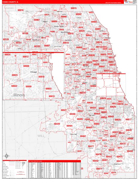 Cook County Il Zip Code Map United States Map