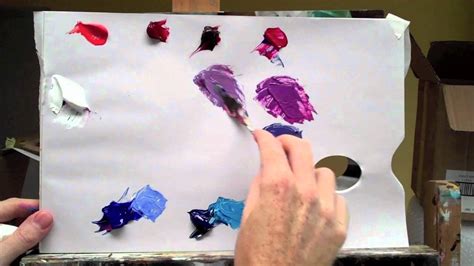 Basic Acrylic Colour Mixing How To Mix A Perfect Purple Part 2 Of 2