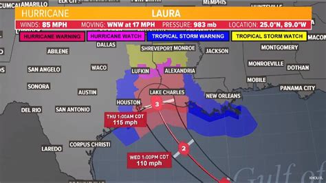 Hurricane Laura Update Path Track And Houston Updates
